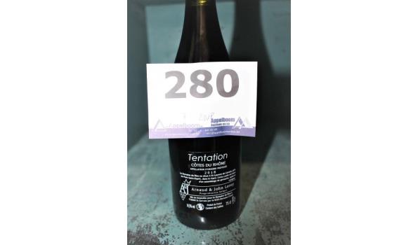 7 flessen wijn Cotes de Rhones, Tentation, Arnaud&John Leroy, 2018